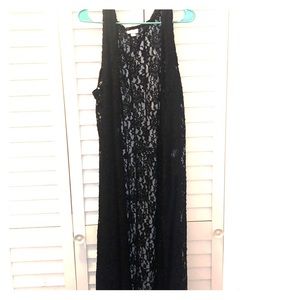 Xl lularoe joy black lace with slits up side